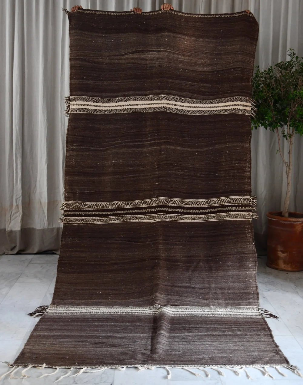 Vintage Berber Blanket | 3.55M X 1.65M/11.65"/5.41"