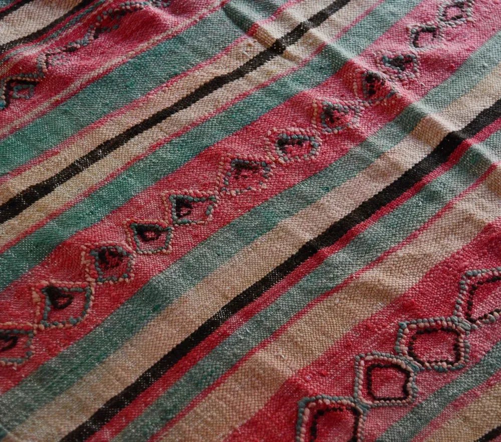 Vintage Berber Blanket | 3.35M X 1.55M/11.25"/5.21"